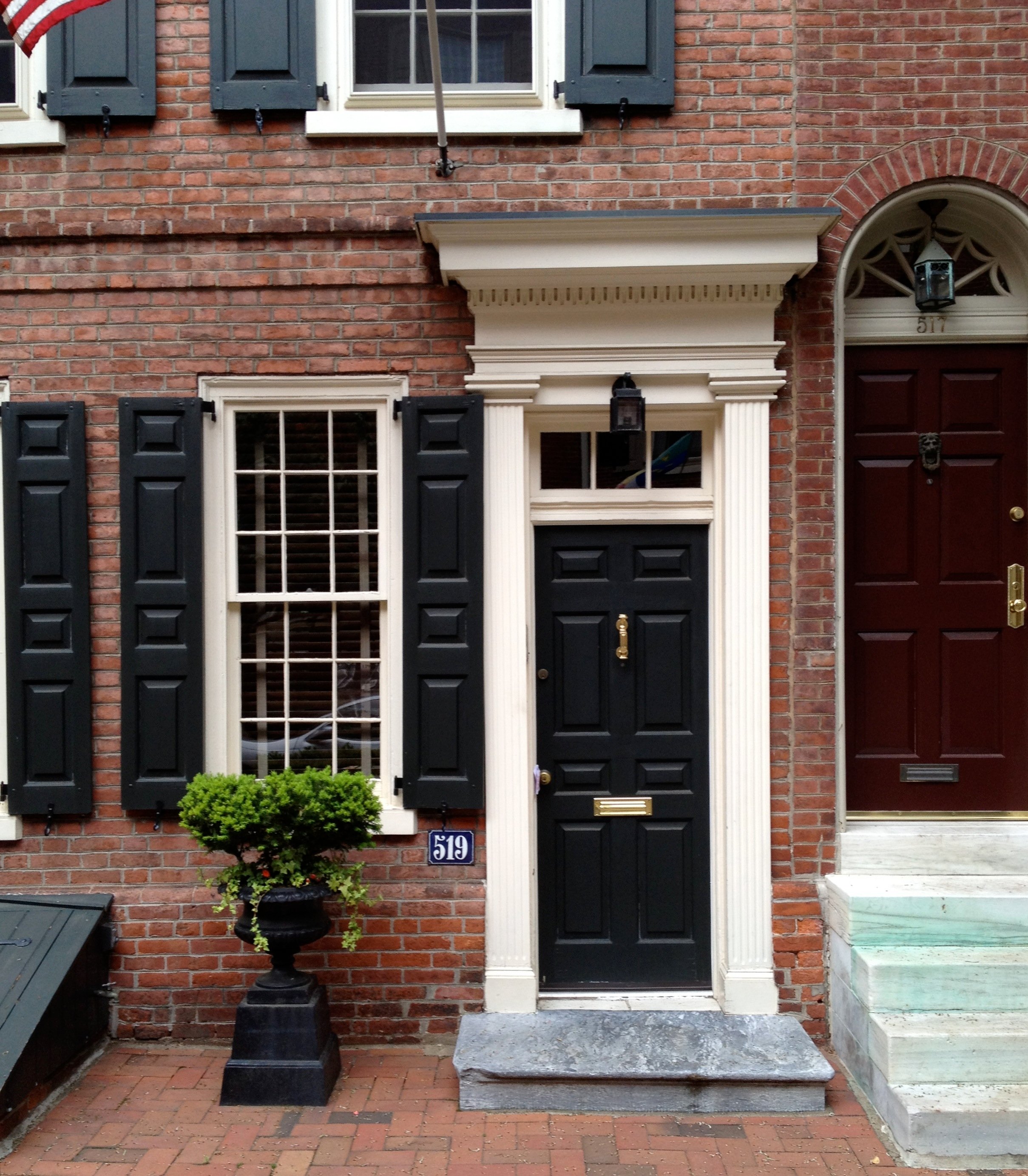 Traditional door colors… inspiration and ideas from historic Philadelphia: homes and entrances: classic paint colors.