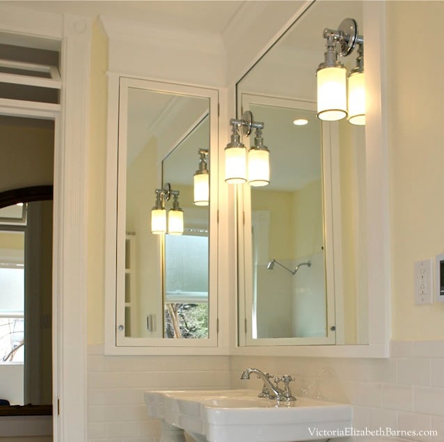 DIY bathroom remodel—how to design and built a transom window and a custom medicine cabinet!