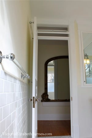 Our totally DIY bathroom remodel— vintage reproduction fixtures to complement our old house.