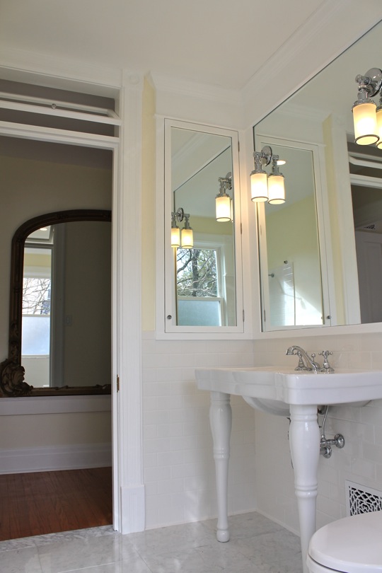 Our vintage-inspired bathroom remodel.