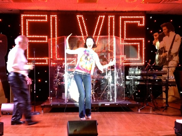 On stage at the Philadelphia Elvis Fest! Elvis impersonation contest!! The best Elvis goes to Memphis to compete for the title of Ultimate Elvis Tribute Artist!