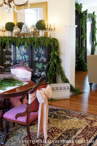 Our Victorian home decorated for Christmas… Take a holiday tour and see all my DIY bows & Christmas decorating ideas!
