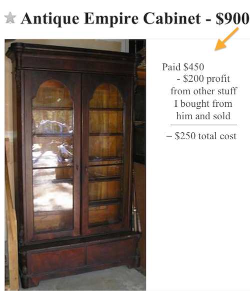 antique tall glass door empire bookcaseUsing salvaged and repurposed materials for the kitchen remodel in our old Victorian house! This antique glass front bookcase is going to double as cabinetry and a pantry! See the entire kitchen project… we are repurposing some really beautiful furniture!