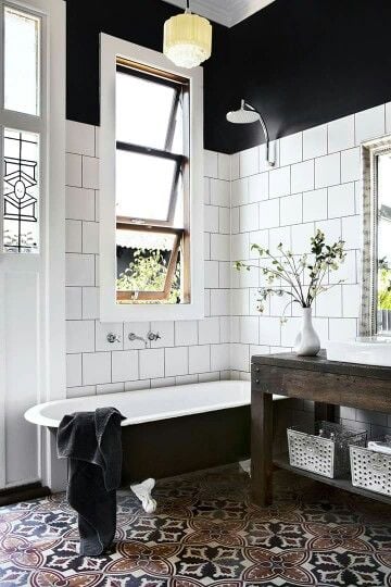 love the windows over this old tub!