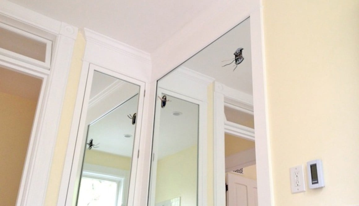 DIY medicine cabinet… we designed and built a mirrored storage cabinet for our old-house bathroom remodel.