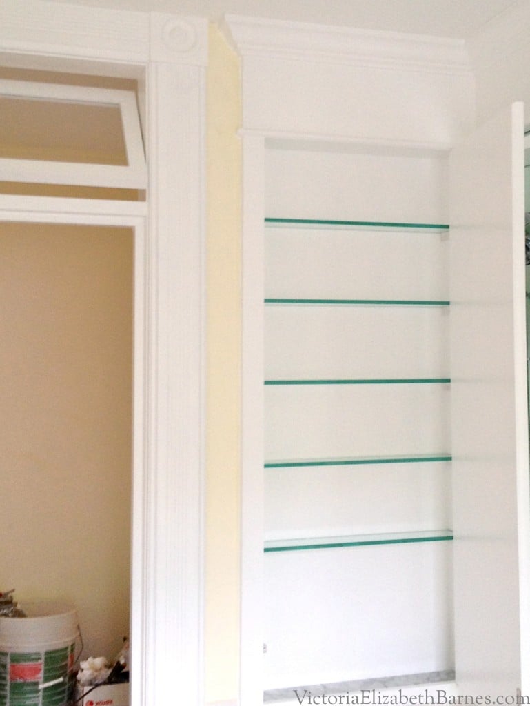 DIY large custom recessed medicine cabinet. How to build your own bathroom storage cabinet.