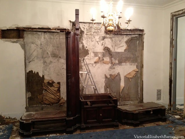 Antique Victorian eastlake wardrobe, found in a Philadelphia mansion, courtesy of Craigslist.