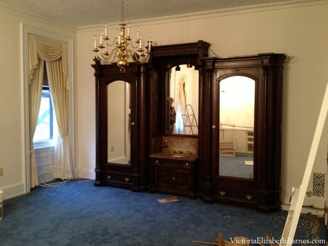 Craigslist is my best resource for antiques! It took us all night to dismantle this Victorian wardrobe, out of a Philadelphia historic house.