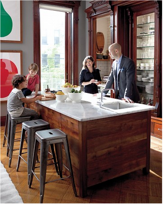 How can we DIY this design for our kitchen remodel? Pilar Guzman restored brownstone kitchen and house featured in Martha Stewart Living.