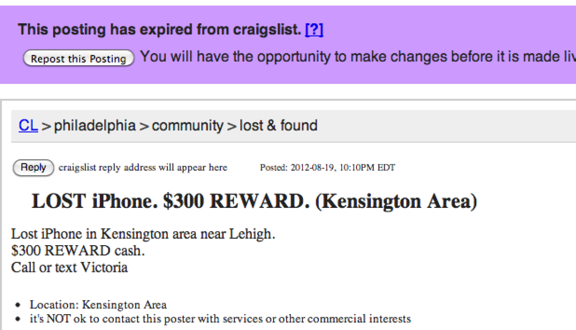 How I was scammed on Craigslist. Due only to being an idiot.