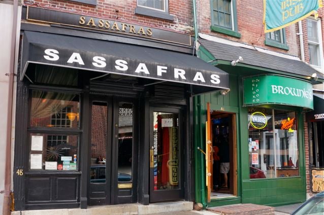 Where to go in Old City, Philadelphia. Sassafras is a historic Victorian bar that has been in operation since 1870.