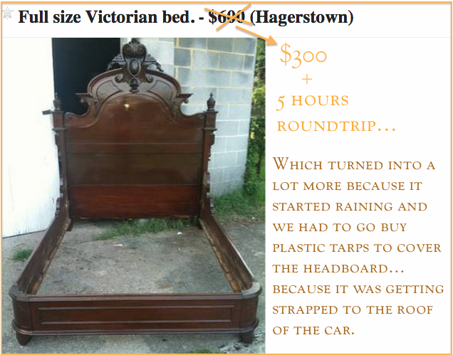 ** MUST read – this girl’s craigslist stories are hysterical.** If you like craigslist-bargains or estate-sale hunting, you MUST read the story of this antique bed.