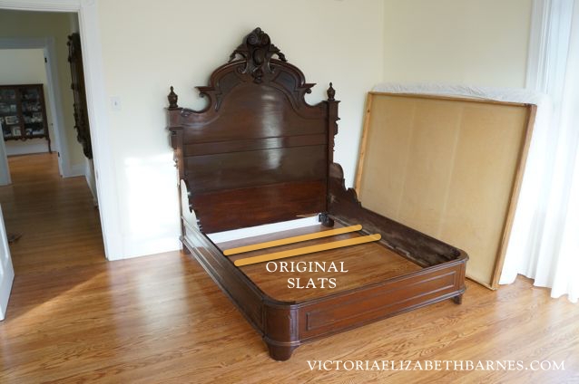 Retrofitting our Craigslist bed DIY custom antique bed frame