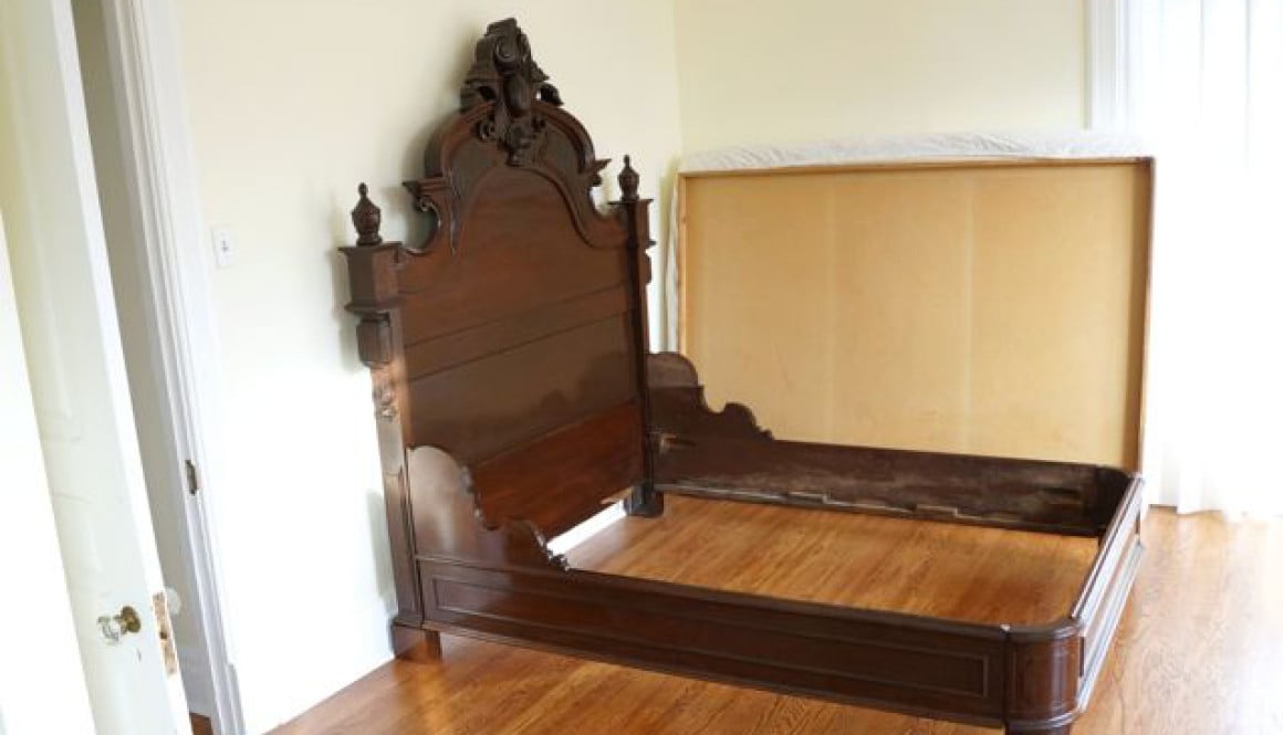 Diy Custom Antique Bed Frame, How To Turn An Antique Full Size Bed Into A Queen