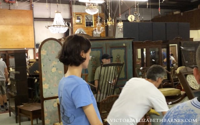 A short video of my first auction experience, and the antique Victorian sofa I won!