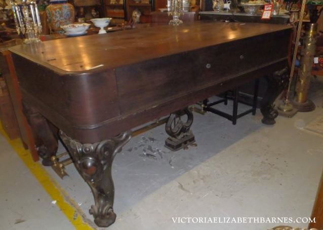 We’re repurposing an antique square piano into our KITCHEN ISLAND… it’s the first step in our old Victorian house DIY kitchen remodel.