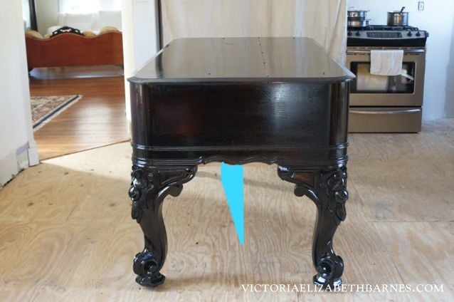 We’re repurposing an antique square piano into our KITCHEN ISLAND… it’s the first step in our old Victorian house DIY kitchen remodel.