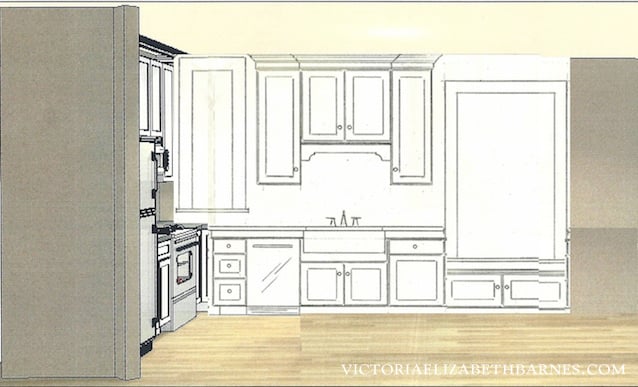 We are going to combine traditional kitchen cabinets with an antique/repurposed kitchen island for our old house's DIY kitchen remodel.