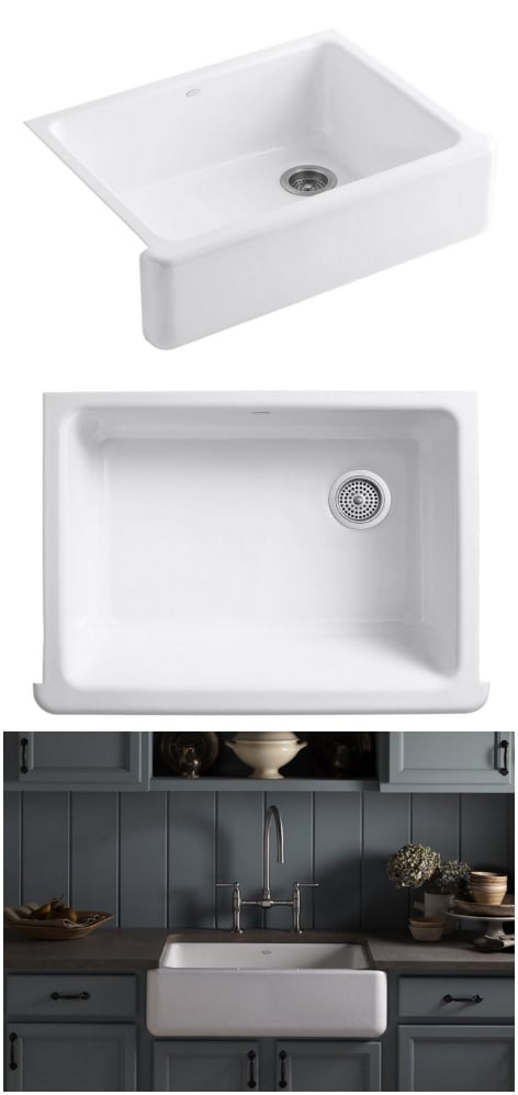 A Front Farmhouse Sink Options, What Holds A Farmhouse Sink In Place