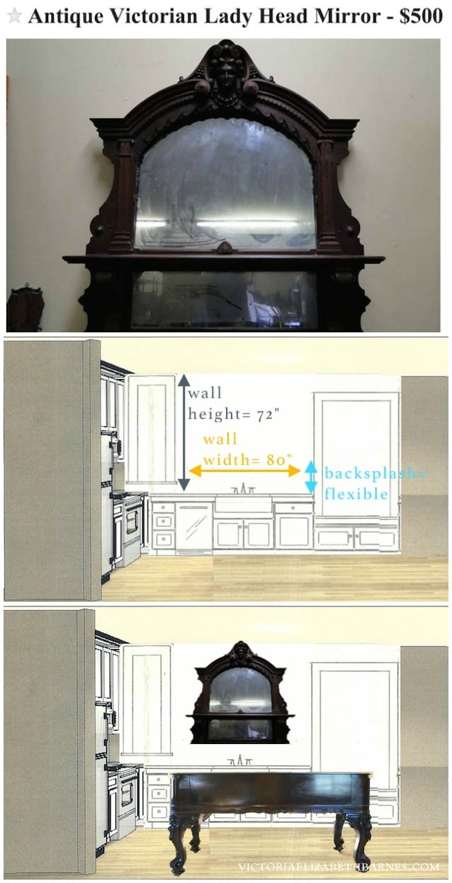 Using salvaged and repurposed materials for our DIY kitchen remodel… we are restoring an old Victorian house, and I want the kitchen remodel to be unfitted and full of interesting pieces to complement our antique PIANO ISLAND.