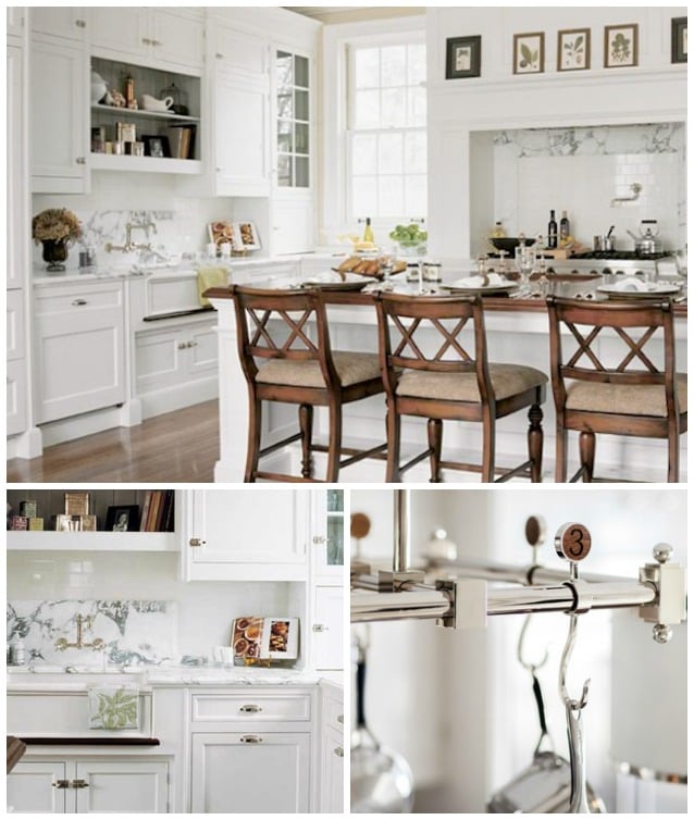 Our old Victorian house has no window over the kitchen sink… here is a collection of design ideas for alternatives to a window over the kitchen sink.