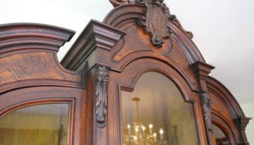 Victorian-Renaissance-revival-antique-glass-door-bookcase 2