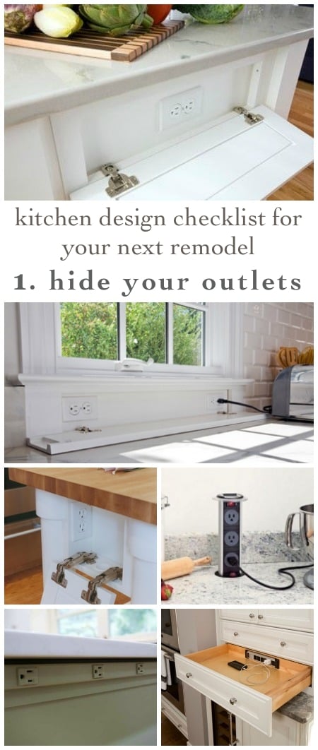 kitchen design checklist hide your outlets