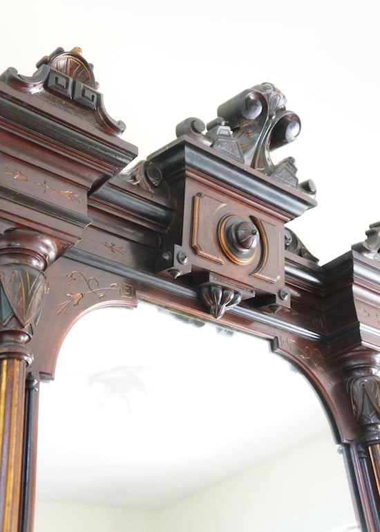 CRAIGSLIST is my greatest source for salvaged decor! Especially HUGE antique mirrors… the more ornate, the better! I have quite a collection now of Victorian pier and mantel mirrors! Come tour our Victorian house… we are DIY-ing the restoration, one room at a time… the BEST part is the decorating! 