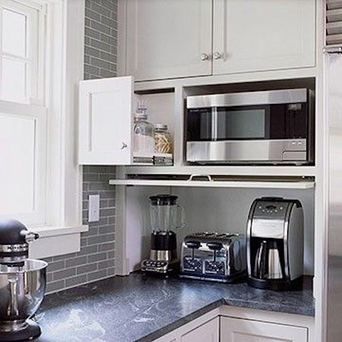 Kitchen design: ideas for hiding the microwave. - Victoria ...