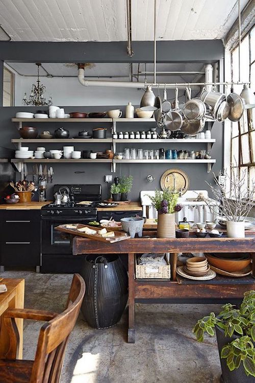 Fancy kitchen inspiration: open shelving. - VICTORIA ELIZABETH BARNES