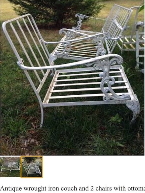 Craigslist Score Vintage Patio, Antique Steel Outdoor Chairs