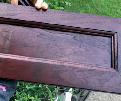 staining drawer fronts for DIY kitchen cabinets 11