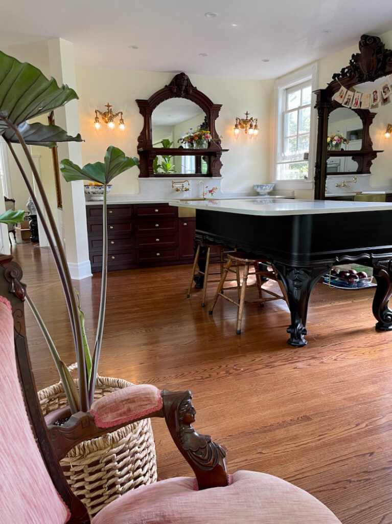 A Giant Fancy Kitchen— our DIY kitchen remodel, using repurposed-antiques! 