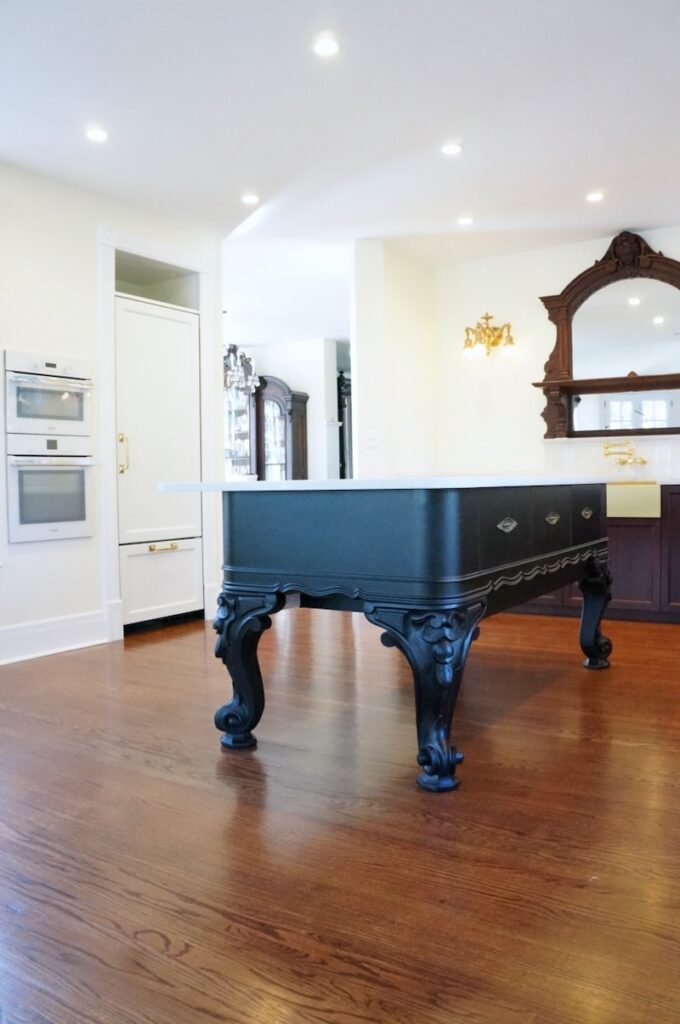 A Giant Fancy Kitchen— our DIY kitchen remodel, using repurposed-antiques! 